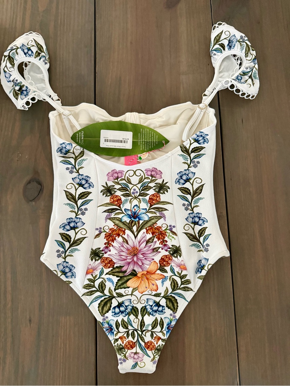 FARM Rio Sweet Bloom Bouquet One-Piece Swimsuit NWT Small - Picture 5 of 6